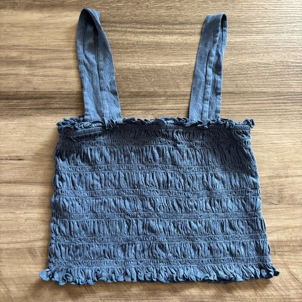 American Eagle Cropped Ruffle Tank